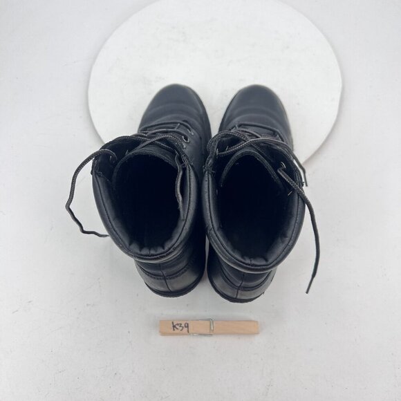 Timberland Amston Womens Size 8.5 8253A Black Leather Lace Up Wedge Ankle Boot - Picture 11 of 14